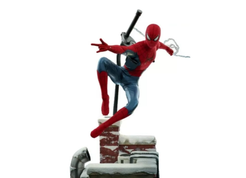 Ready! Hot Toys MMS680 NO WAY HOME 1/6 SPIDER-MAN (NEW RED AND BLUE SUIT) DELUXE
