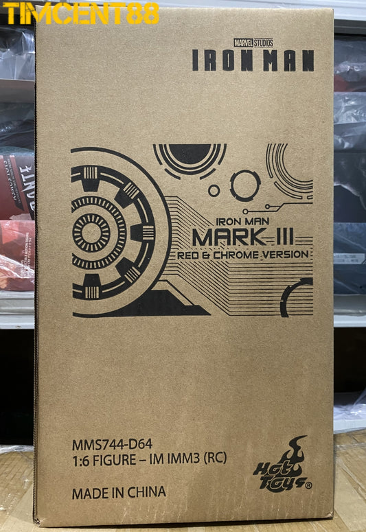 Ready! Hot Toys MMS744D64 IRON MAN 1/6 MARK III (RED & CHROME VERSION)