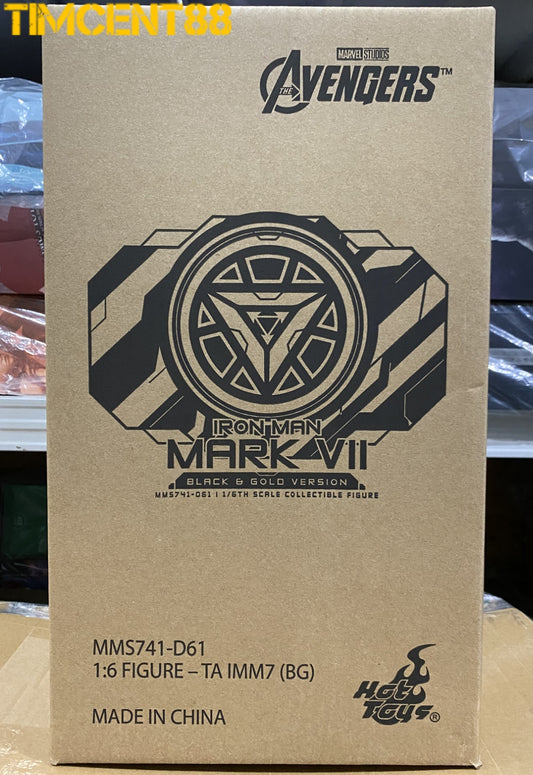 Ready! Hot Toys MMS741D61 IRON MAN MARK VII (BLACK & GOLD VERSION)