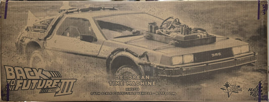 Ready! Hot Toys MMS738 BACK TO THE FUTURE III 1/6 DELOREAN TIME MACHINE