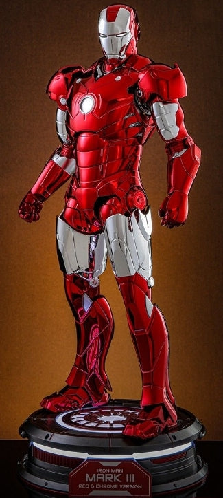 Ready! Hot Toys MMS744D64 IRON MAN 1/6 MARK III (RED & CHROME VERSION)