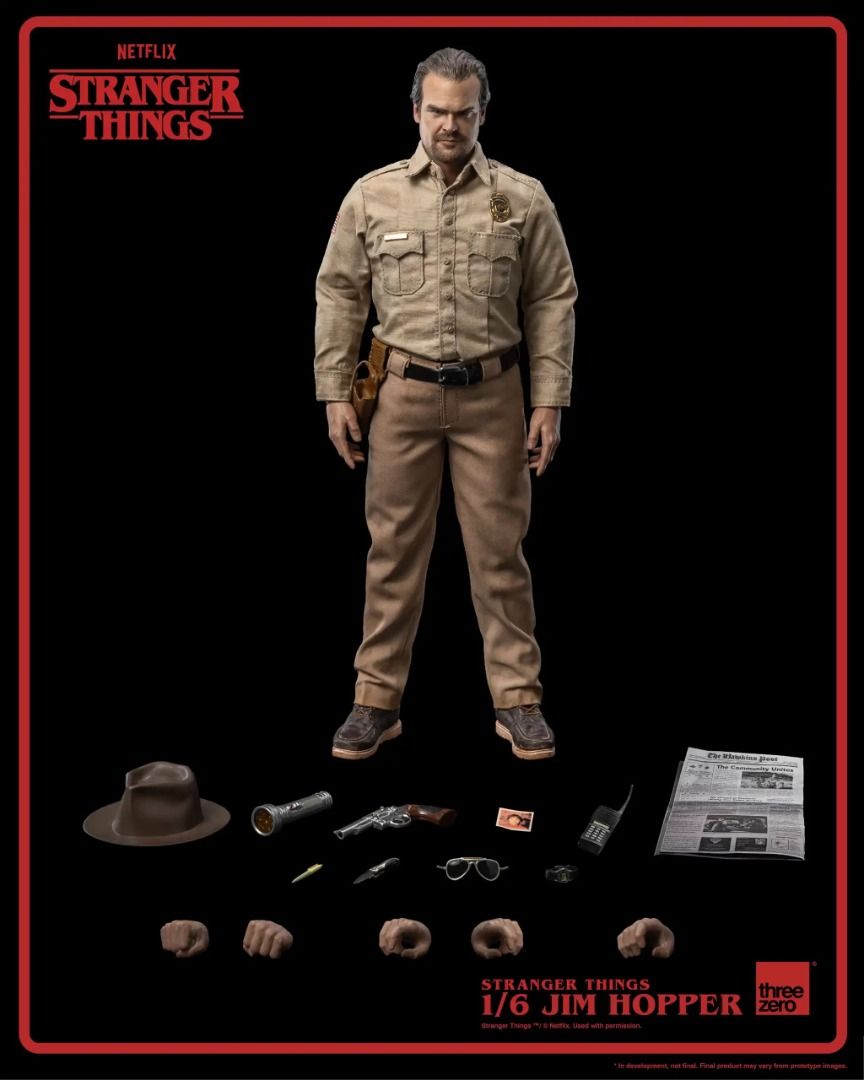 Ready! Threezero Stranger Things 1/6 Jim Hopper