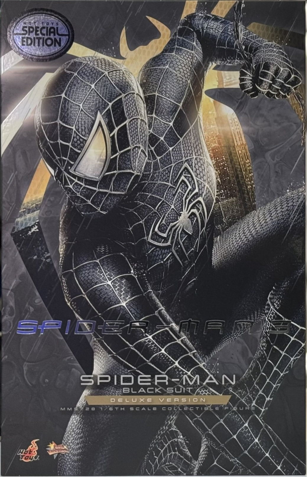 Ready! Hot Toys MMS728 1/6 Spider-Man (Black Suit) Deluxe Version Regular
