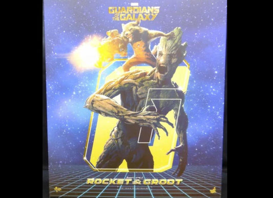 Ready! HOT TOYS MMS254 GUARDIANS OF THE GALAXY 1/6 ROCKET & GROOT