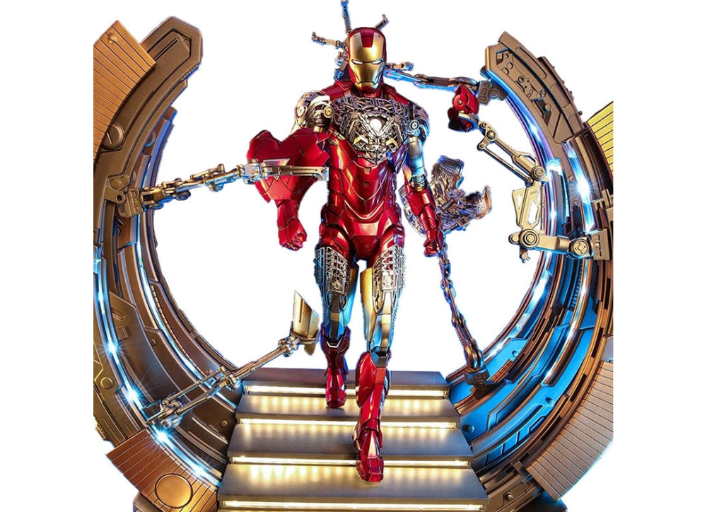 Ready Hot Toys MMS688D53 THE AVENGERS 1/6 IRON MAN MARK VI 2.0 SUIT-UP Gantry