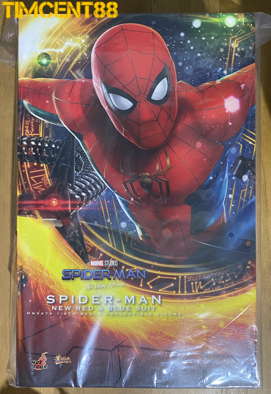 Ready! Hot Toys MMS679 NO WAY HOME 1/6 SPIDER-MAN (NEW RED AND BLUE SUIT)