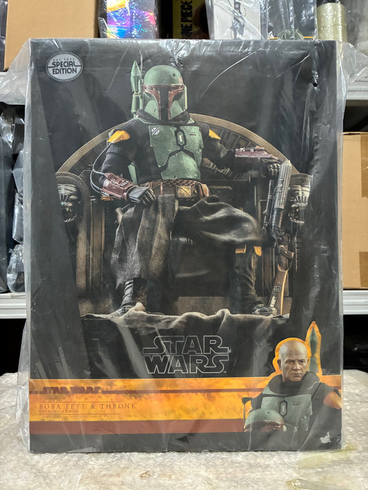 Ready Hot Toys TMS056B Star Wars 1/6 Boba Fett Repaint Armor Throne Special