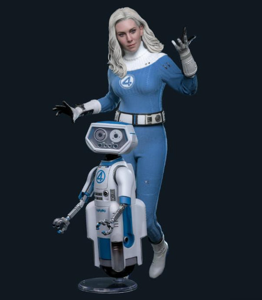 Ready! Hot Toys MMS824 The Fantastic Four: First Steps 1/6 Invisible Woman and H.E.R.B.I.E. (Collector Edition)
