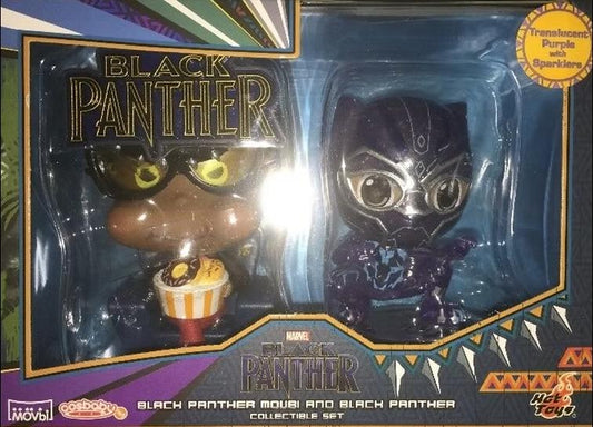 Hot Toys COSB487 Black Panther Movbi and Black Panther Cosbaby Set