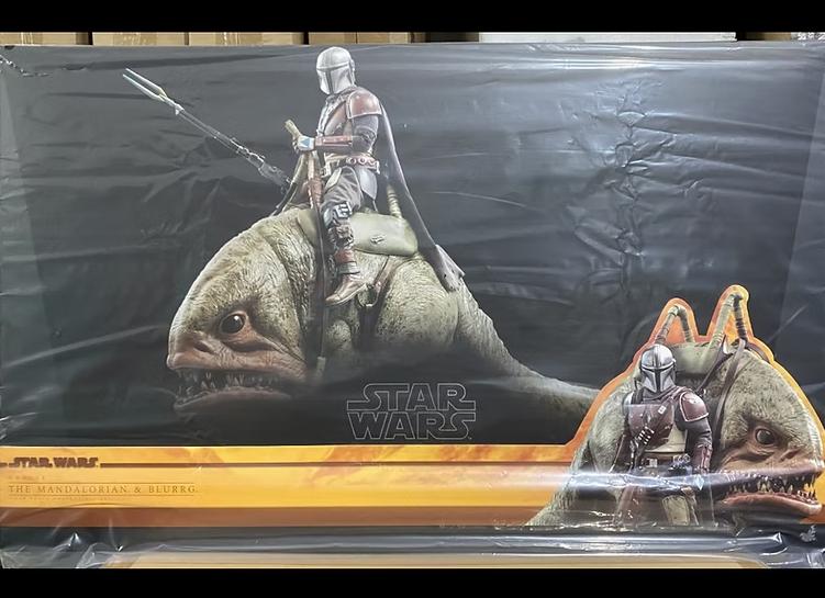 Hot Toys TMS046 Star Wars: The Mandalorian 1/6 Mandalorian & Grogu Imperfect Box