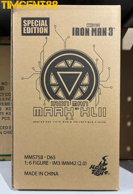 Ready! Hot Toys MMS758D65B Iron Man 3 1/6 Iron Man Mark XLII (2.0) Special