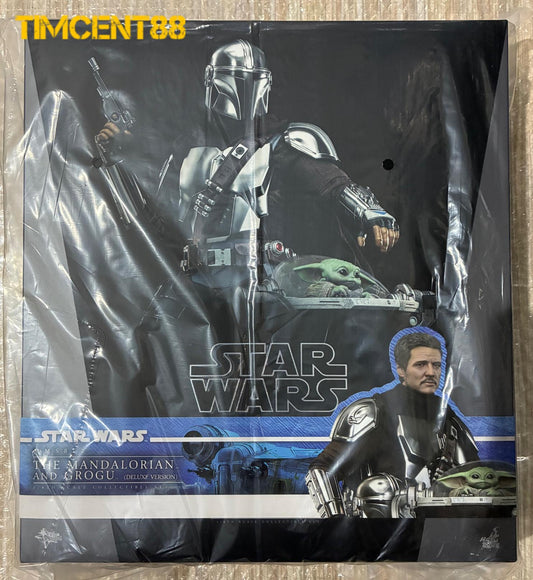 Ready! Hot Toys MMS872 Star Wars: The Mandalorian & Grogu 1/6 The Mandalorian & Grogu Set (Deluxe Version)