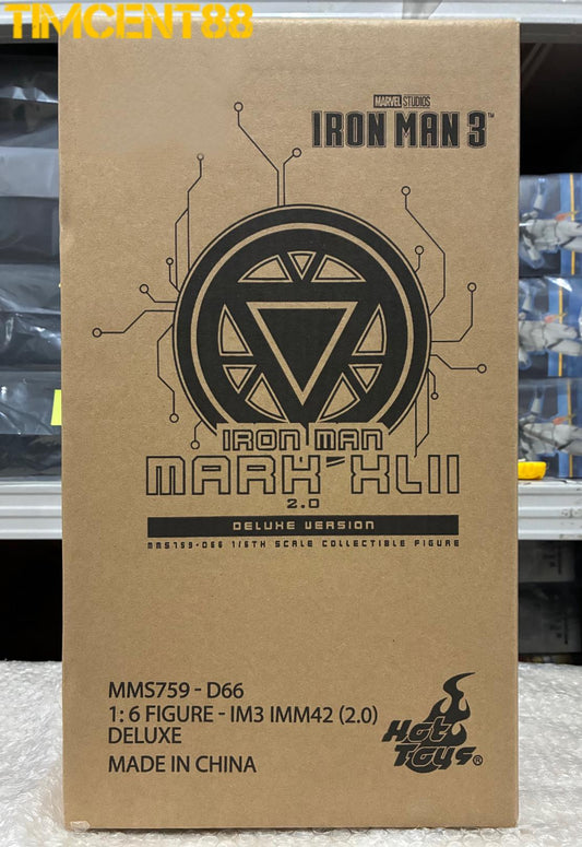 Ready! Hot Toys MMS759D66 Iron Man 3 1/6 Iron Man Mark XLII 2.0 Deluxe Regular